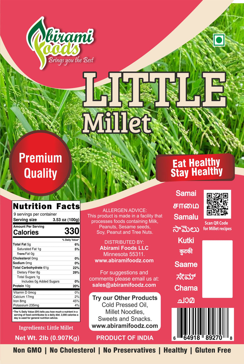 Little Millet Grains2lbs Abirami Foods